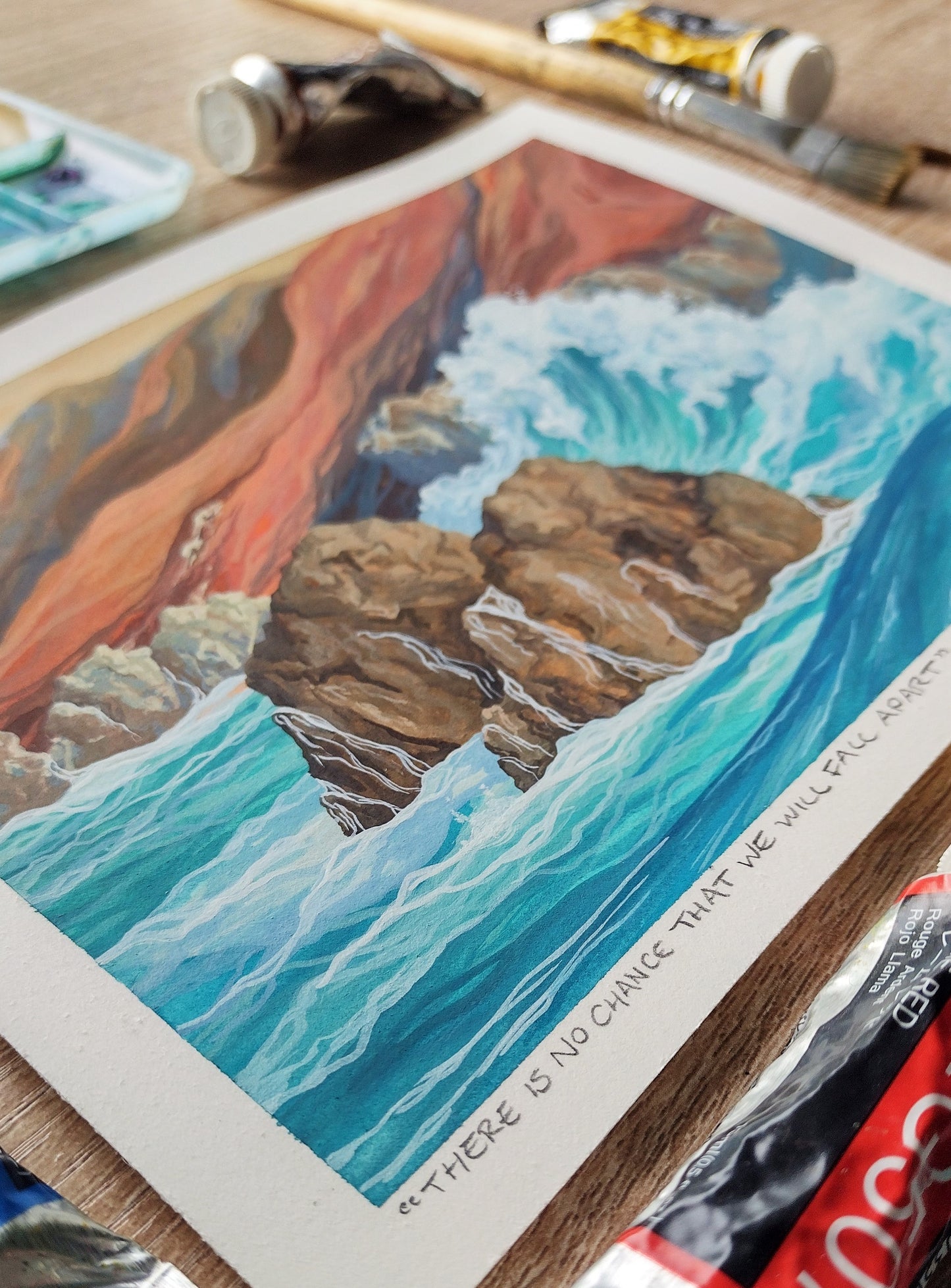 "There Is No Chance That We Will Fall Apart" (Original Gouache Sketch)