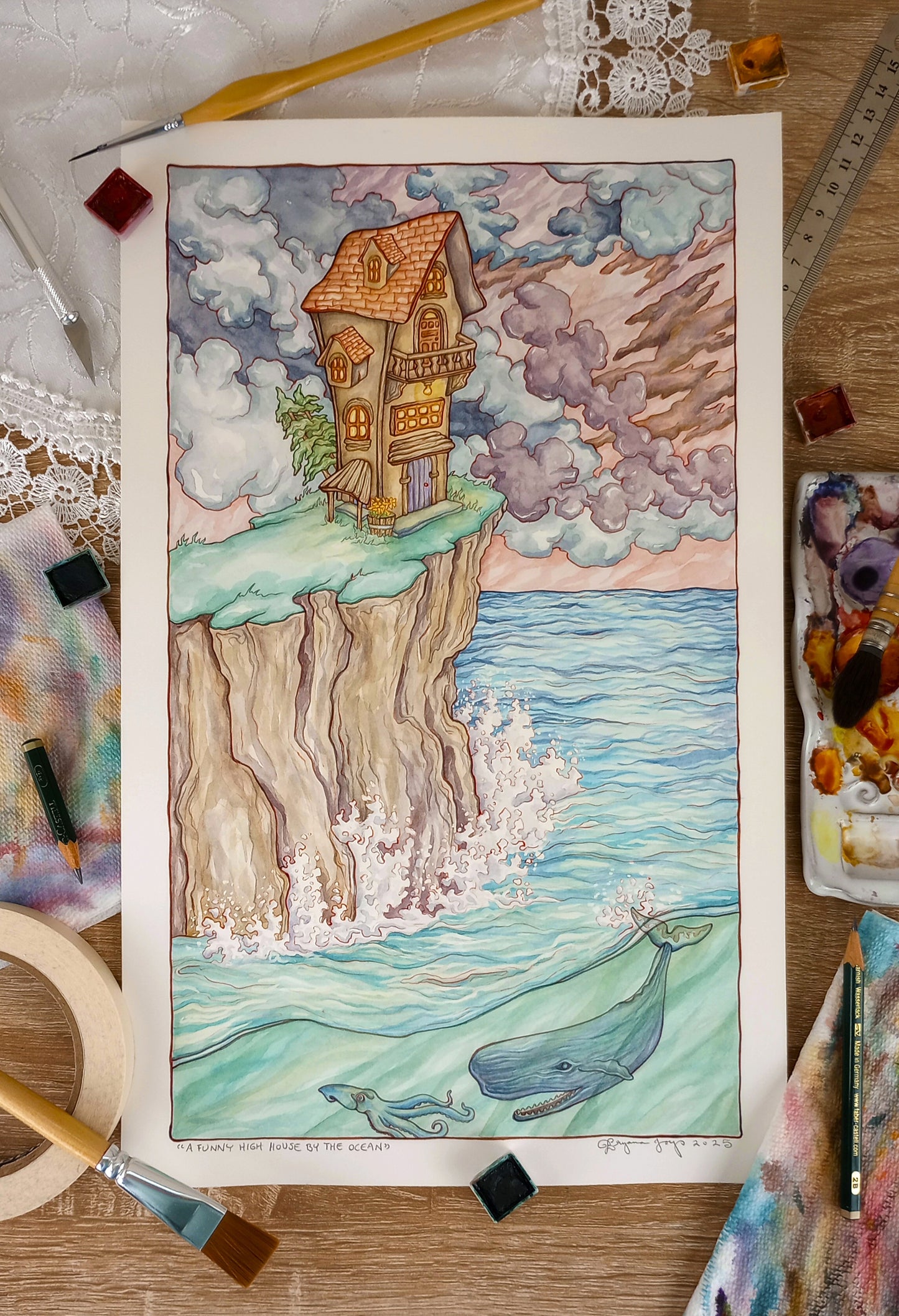 Select From Six Original Watercolor Illustrations for "A Story Where Everyone is Nice..."