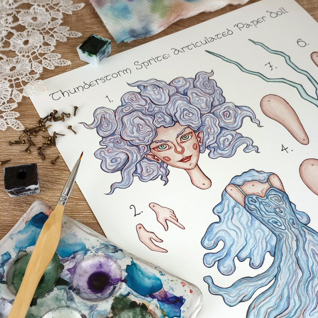 Two Articulated Rain Fairies