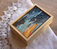 Load image into Gallery viewer, &quot;And Heaven and Nature Sing&quot; (Miniature Gouache Seascape—Framed Original)