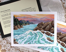Load image into Gallery viewer, &quot;Make Your Bagel, Take Your Ease&quot; (Gouache Seascape): 6x8 Limited Edition Fine Art Print