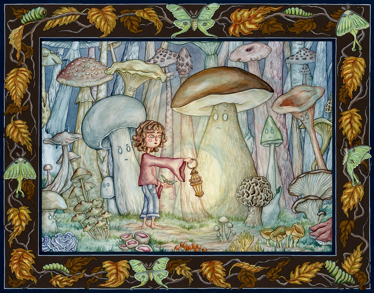 "Be As Brave As You Can" Original Watercolor Illustration With Painted Mat