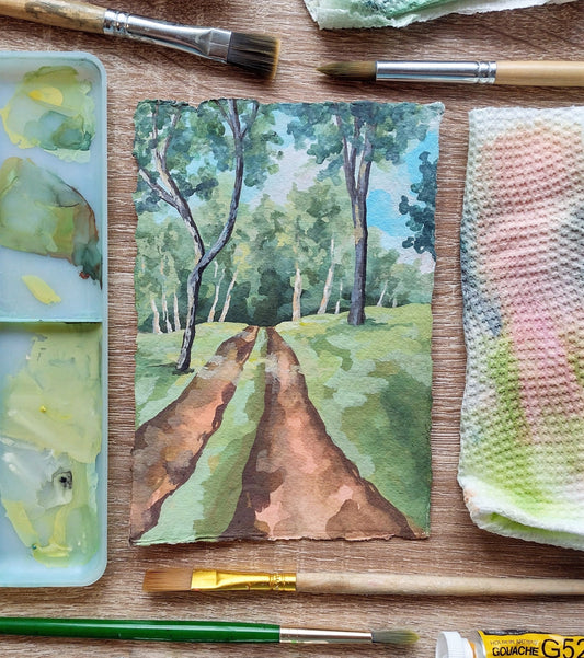 "Camp Choconut, PA" (Original Gouache Sketch)