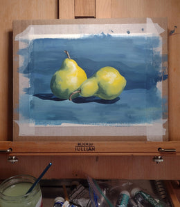 "Gouache Study in Pears" (Original Gouache Sketch)