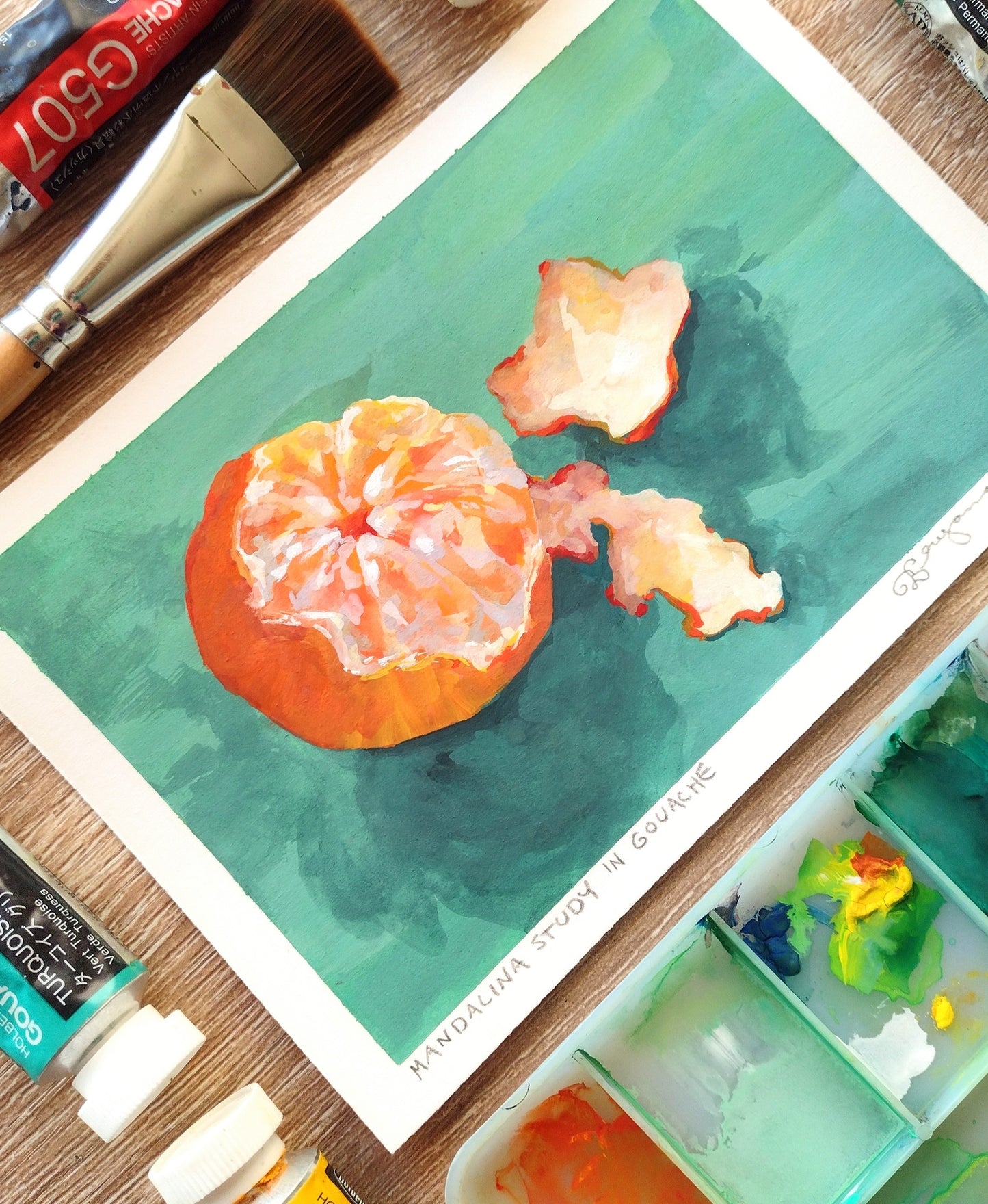 "Mandalina Study in Gouache" (Original Sketch)