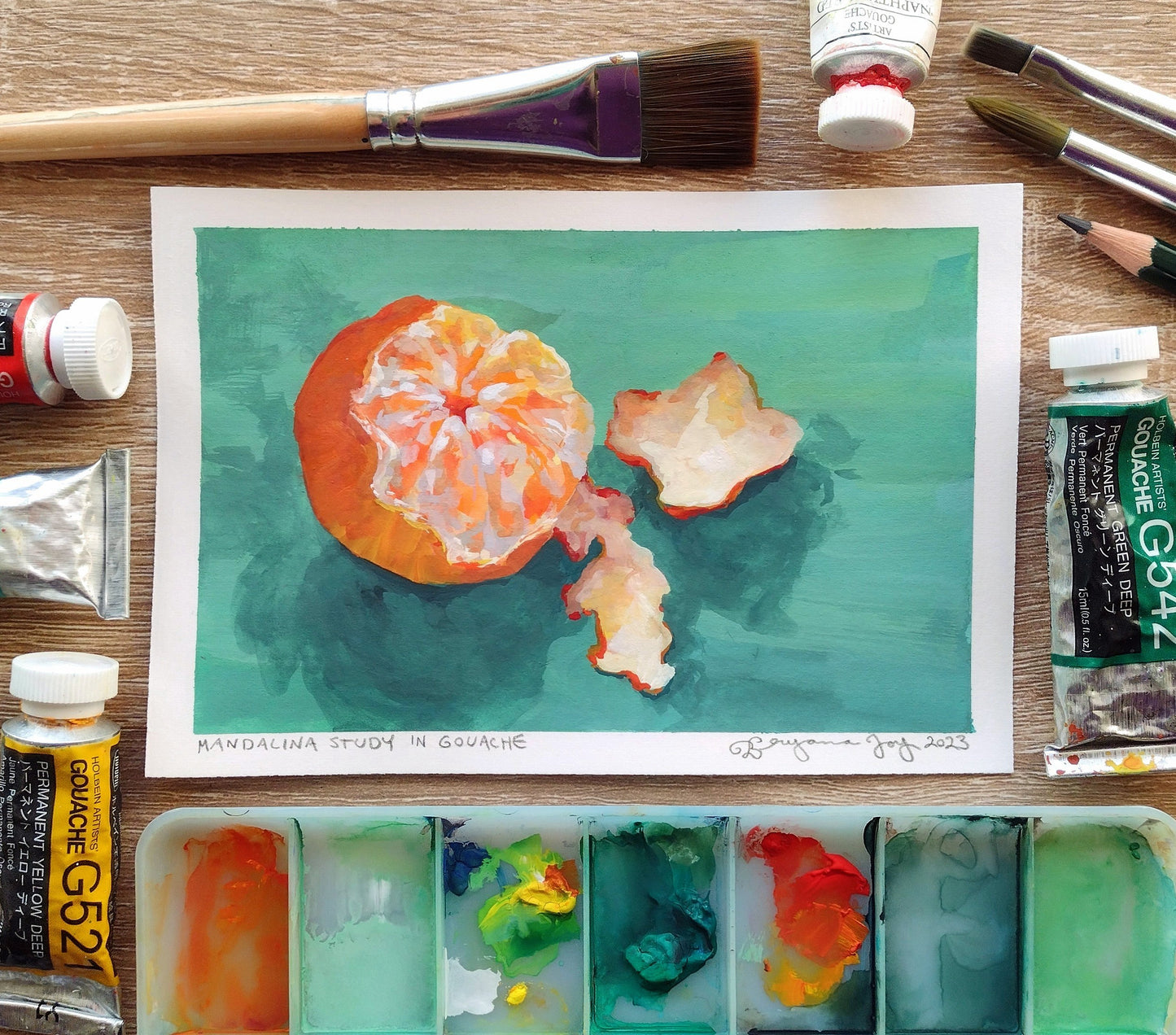 "Mandalina Study in Gouache" (Original Sketch)