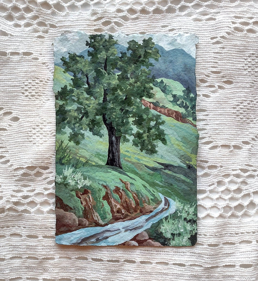"Rhapsody on Joy Tree" (Original Gouache Sketch)