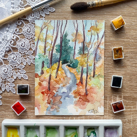 "Pocono Mountains" (Original Watercolor Sketch)