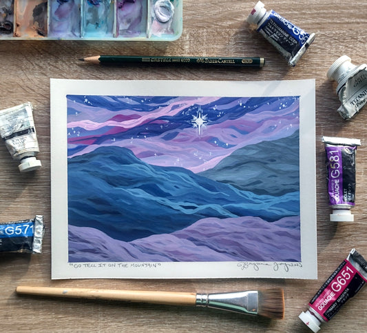 "Go Tell It On The Mountain" (Original Gouache Sketch)