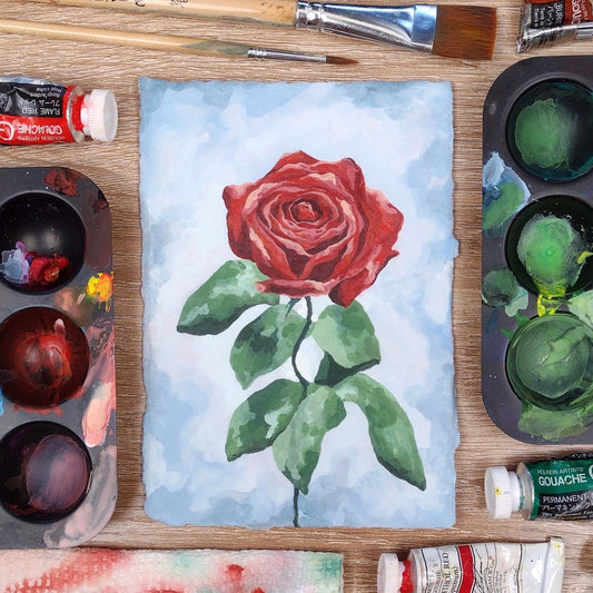 "That Makes Your Rose So Important iii" (Original Gouache Sketch)