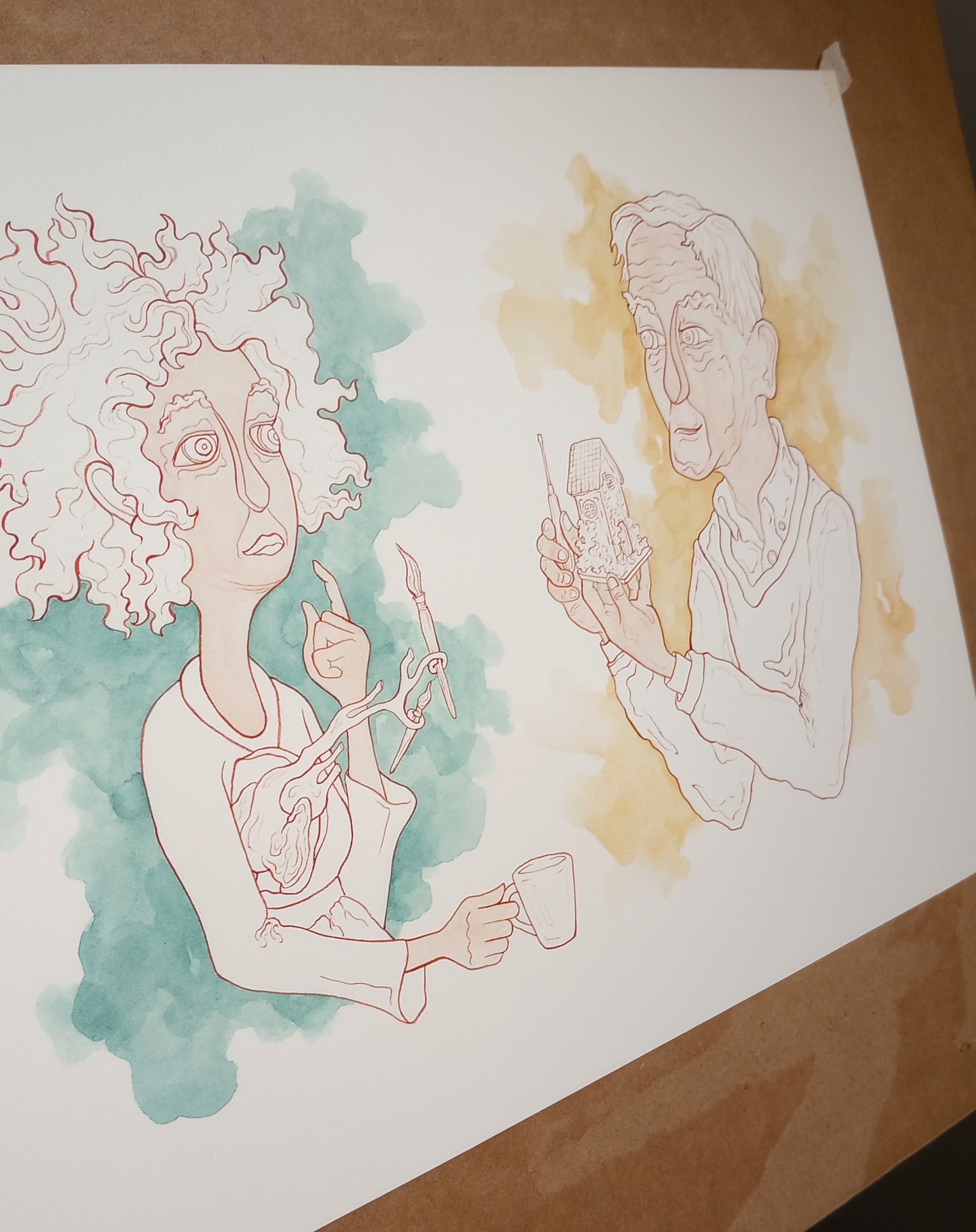 Select From Six Original Watercolor Illustrations for "A Story Where Everyone is Nice..."