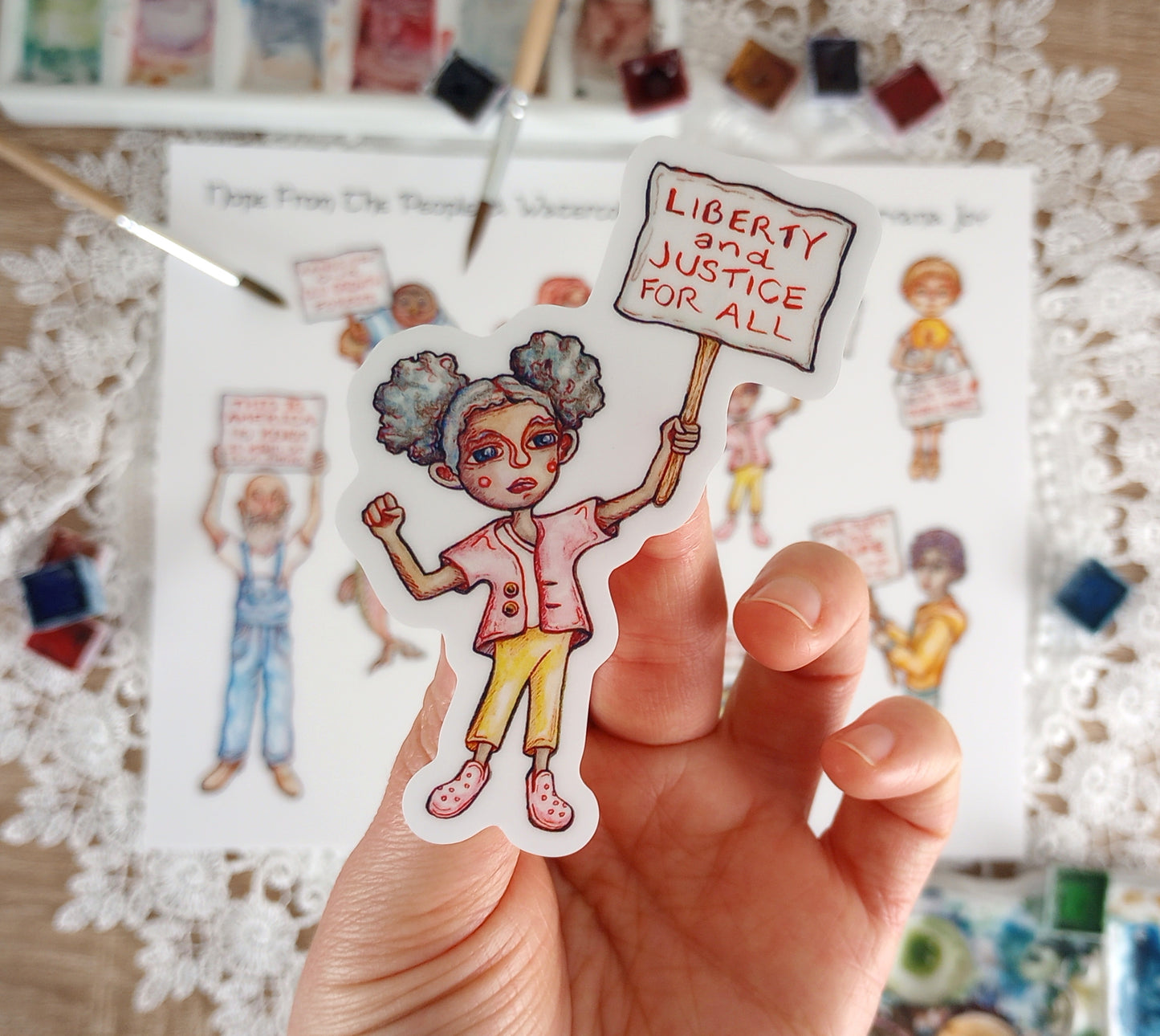 Nope From The People — Vinyl Sticker Sheet Measuring 8x10 Inches — Selling At Cost (No Profit to Me)