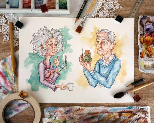 Select From Six Original Watercolor Illustrations for "A Story Where Everyone is Nice..."