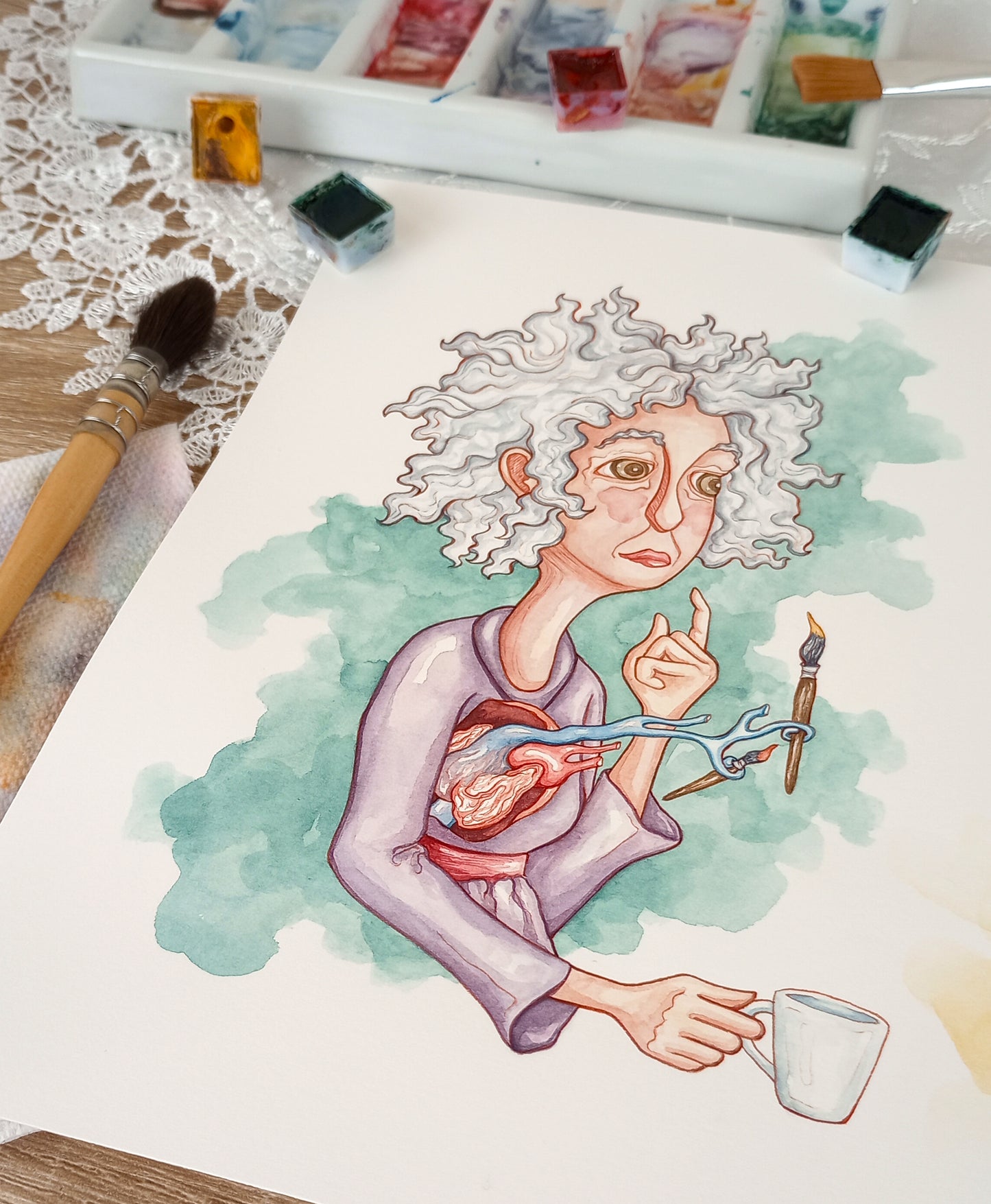 Select From Six Original Watercolor Illustrations for "A Story Where Everyone is Nice..."