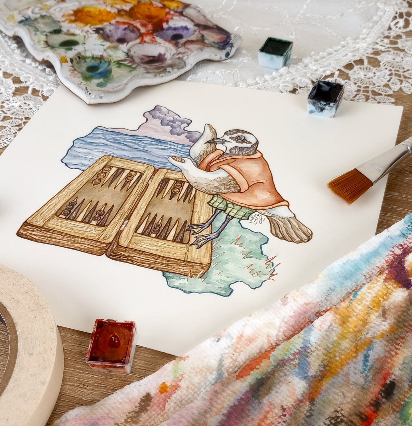 Select From Six Original Watercolor Illustrations for "A Story Where Everyone is Nice..."