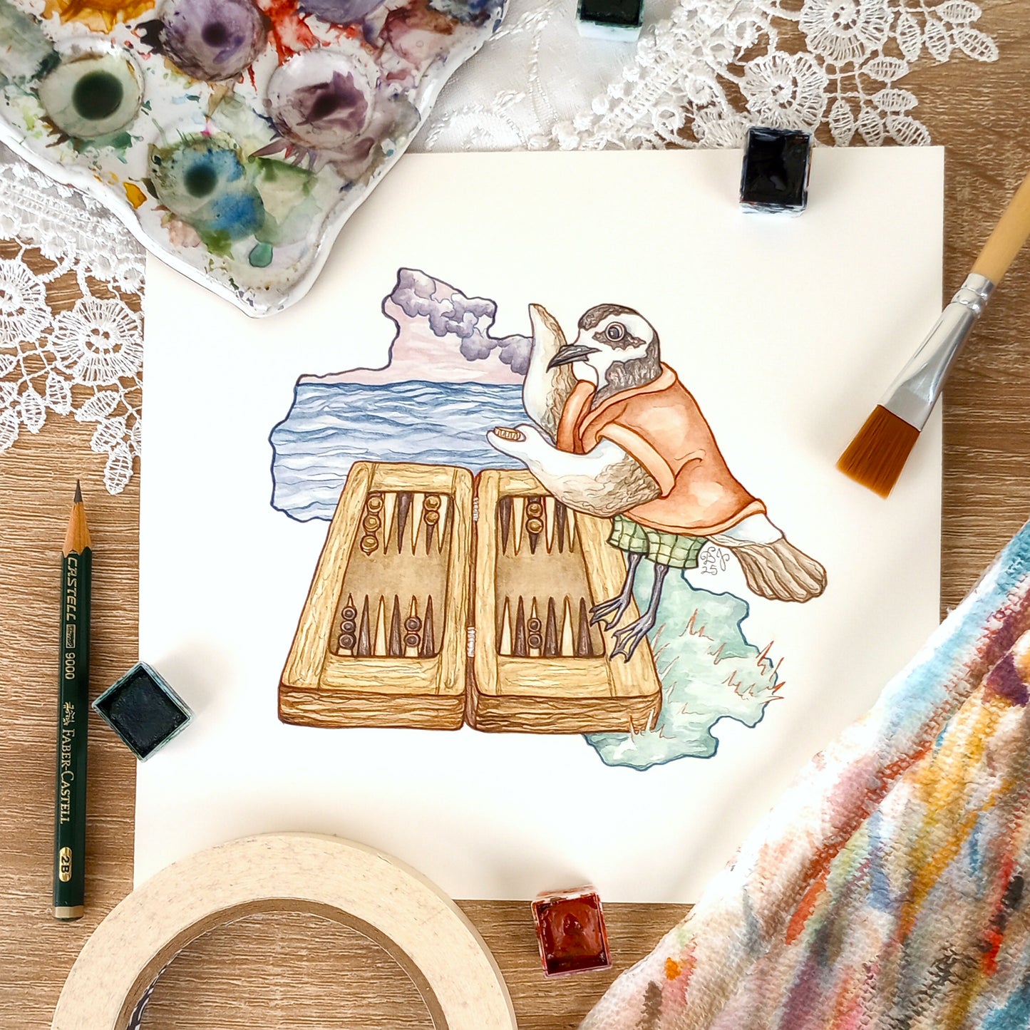 Select From Six Original Watercolor Illustrations for "A Story Where Everyone is Nice..."