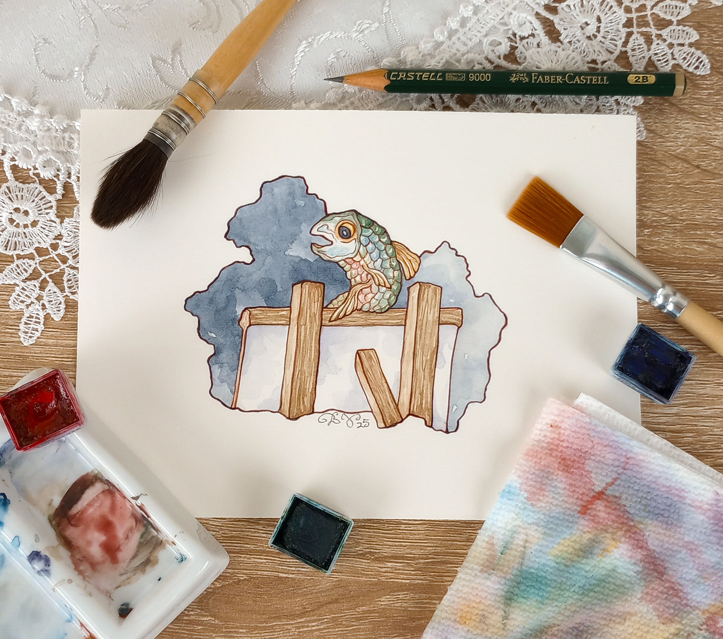 Select From Six Original Watercolor Illustrations for "A Story Where Everyone is Nice..."