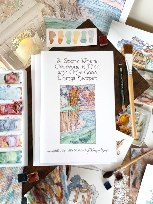 "A Story Where Everyone is Nice and Only Good Things Happen": Illustrated Microfiction Story Zine