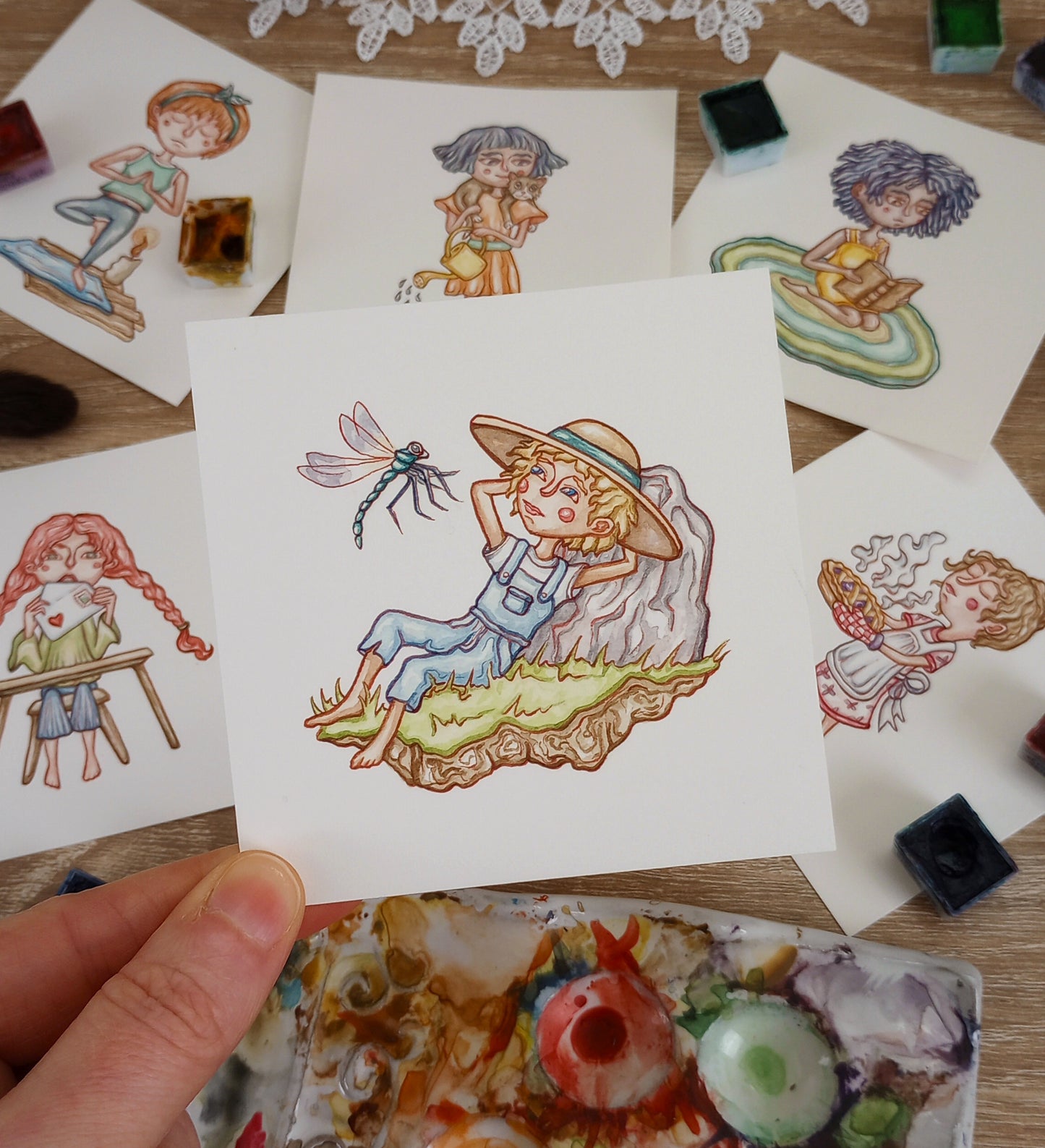 Original Self-Care Dice Illustrations