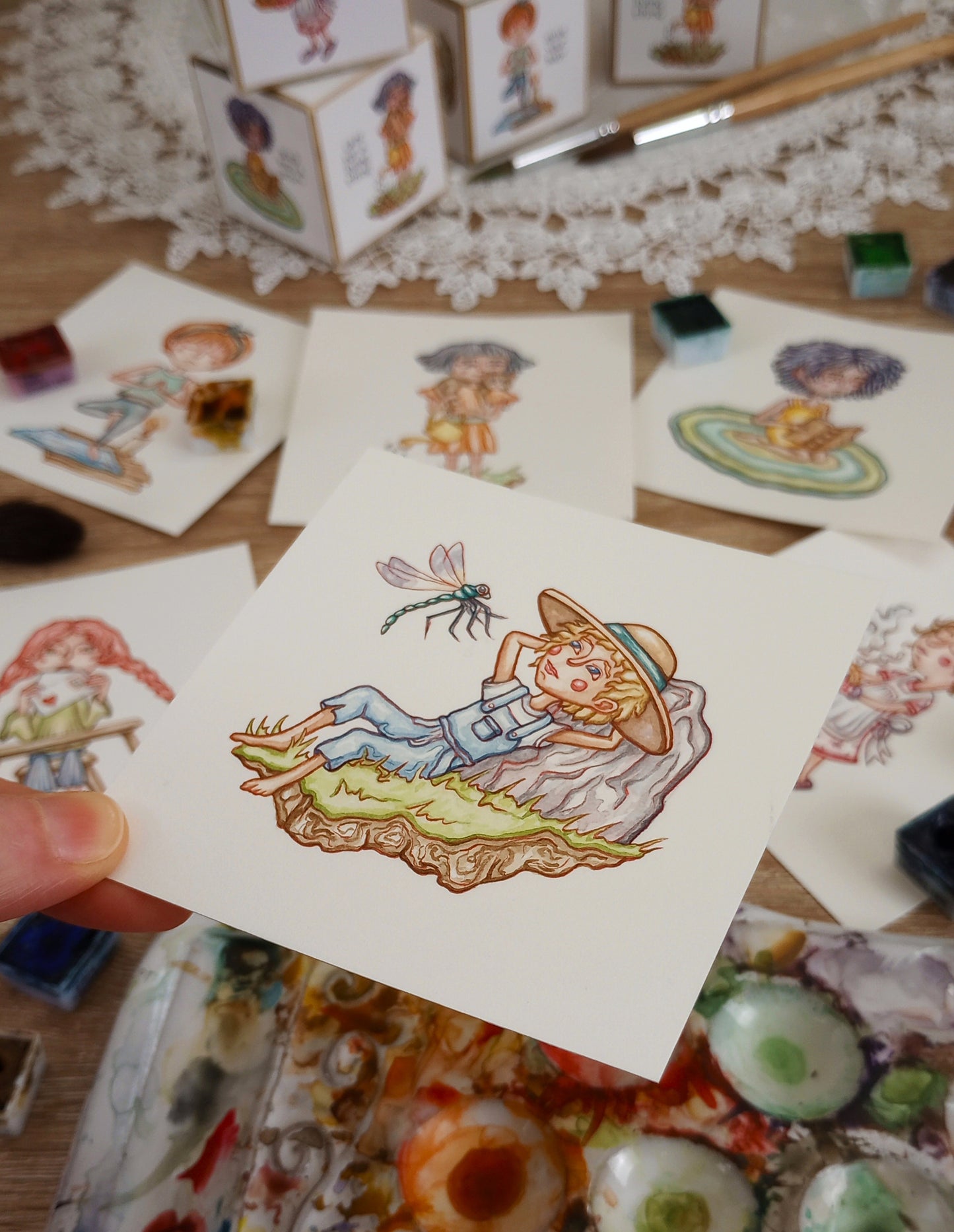 Original Self-Care Dice Illustrations