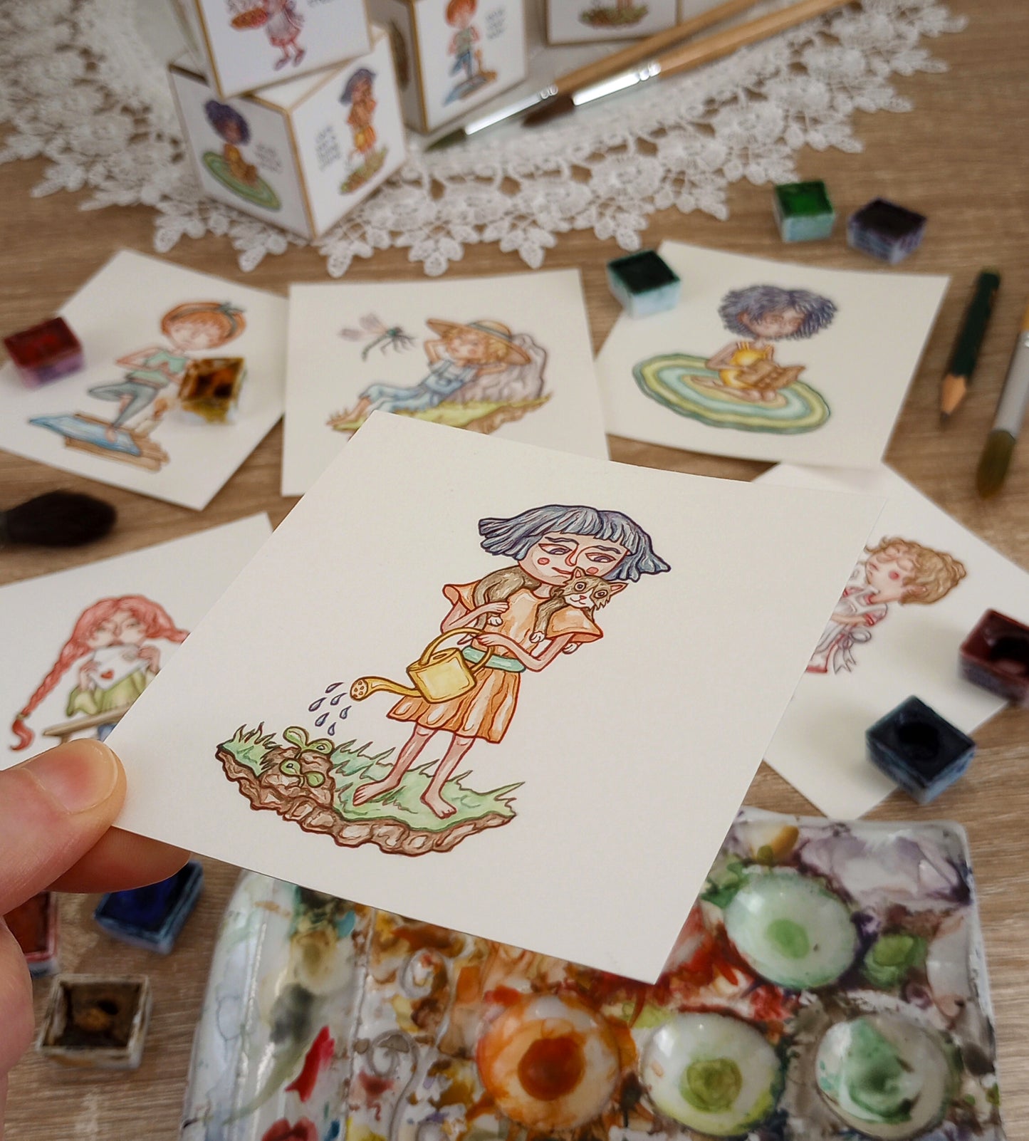 Original Self-Care Dice Illustrations