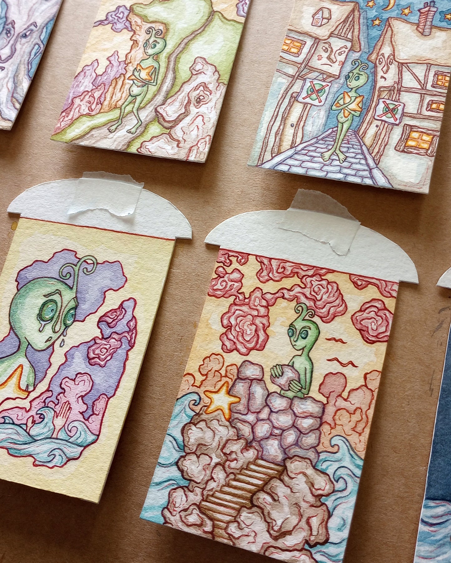 "The Alien" — Original Miniature Paper Theatre Box With Ten Handpainted Scenes