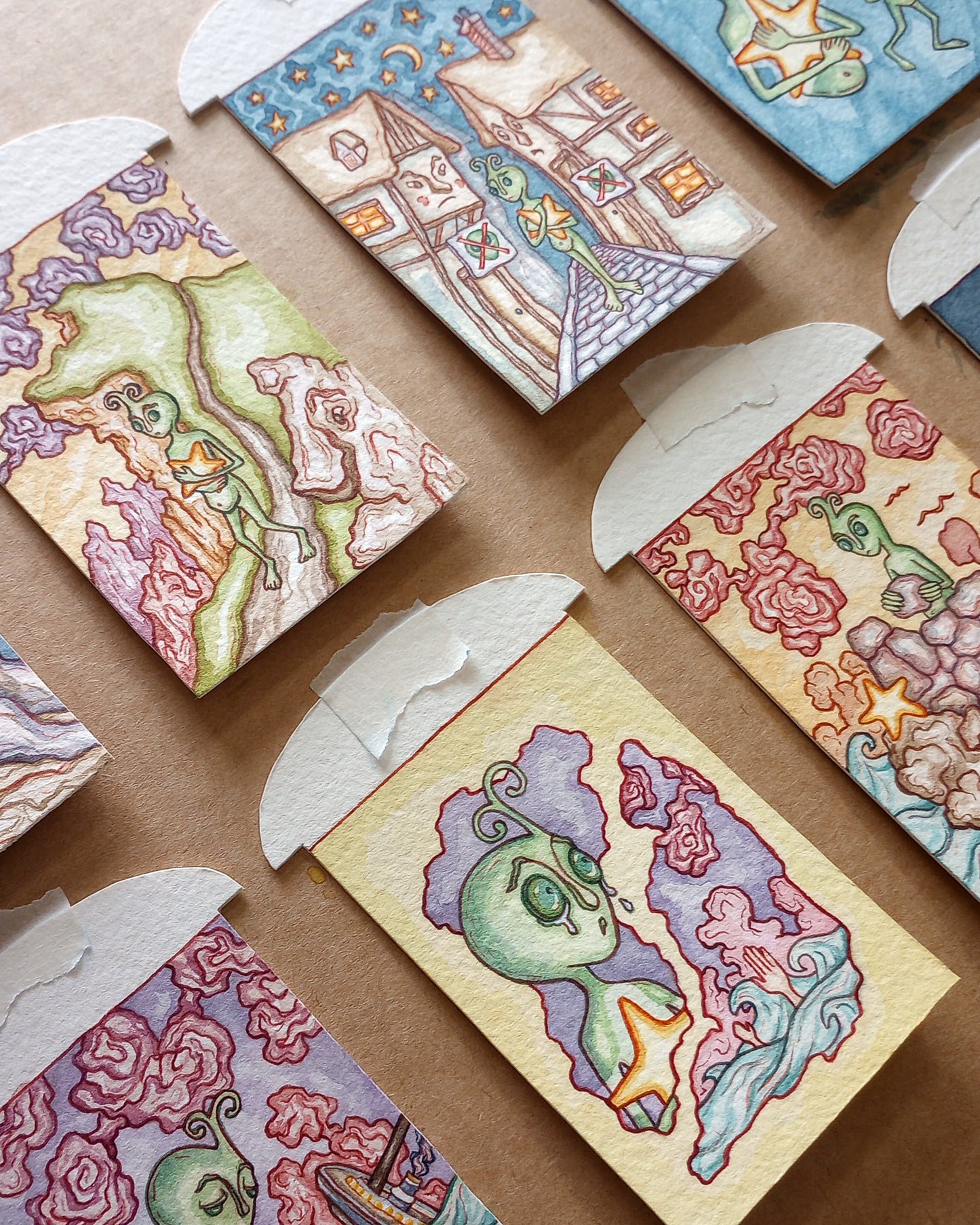 "The Alien" — Original Miniature Paper Theatre Box With Ten Handpainted Scenes