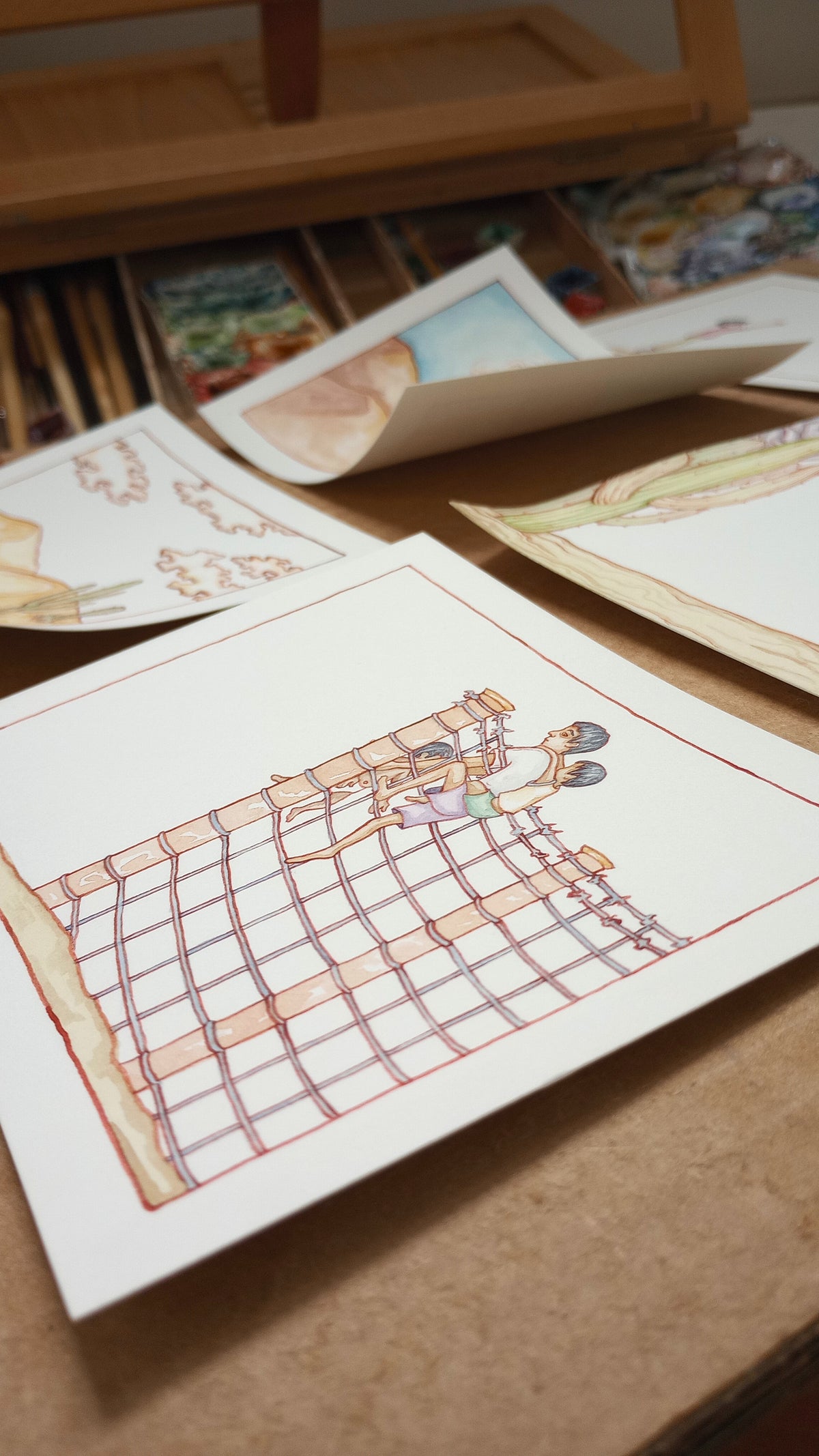 "The Wolf at the Door" (LIMITED EDITION 2D fine art print featuring scans of a 3D tunnel book)