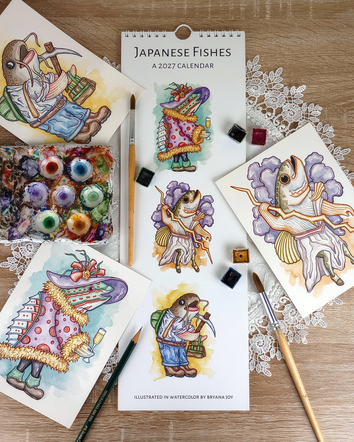 "Japanese Fishes" 2027 Wall Calendar