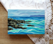 Load image into Gallery viewer, January 05 (Miniature Gouache Seascape on Wooden Panel—Unframed Original—Ocean-A-Day Collection)