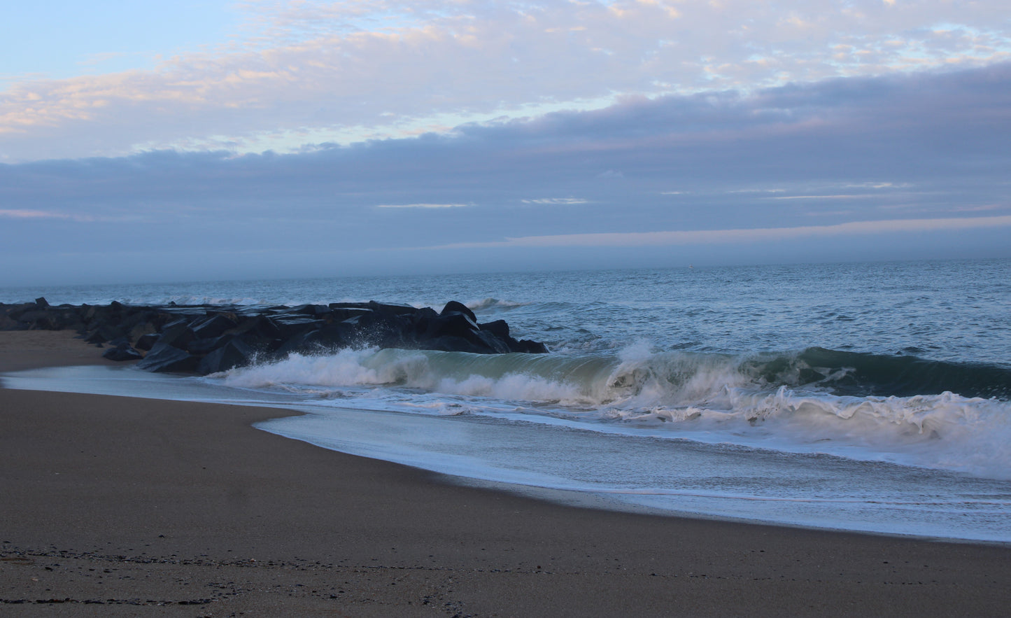 January 08 (Miniature Gouache Seascape on Wooden Panel—Unframed Original—Ocean-A-Day Collection)