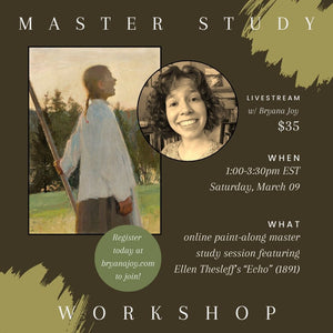 Women's Work Master Study Series: Ellen Thesleff's "Echo" (one-day online workshop held on Saturday, March 09, 1:00-3:30pm EST)