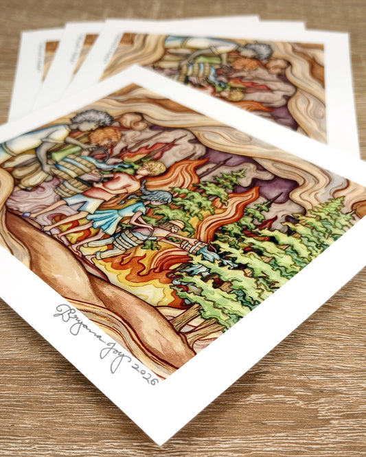 "Ordinary People" (LIMITED EDITION 2D fine art print featuring scans of a 3D tunnel book)