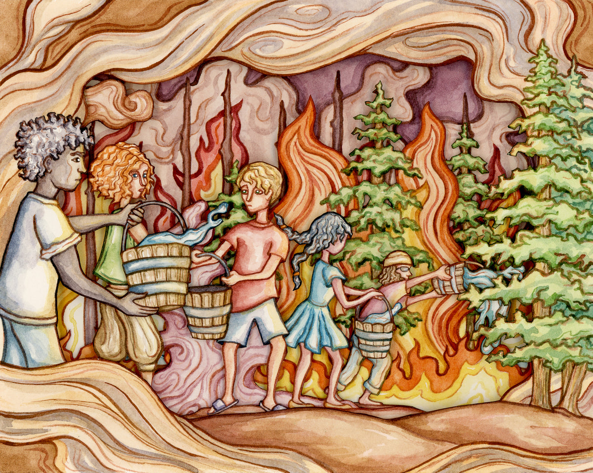 "Ordinary People" (LIMITED EDITION 2D fine art print featuring scans of a 3D tunnel book)