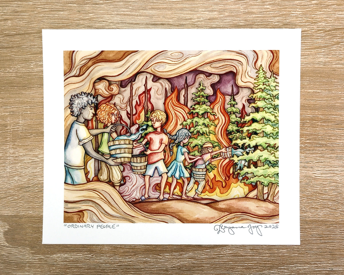 "Ordinary People" (LIMITED EDITION 2D fine art print featuring scans of a 3D tunnel book)