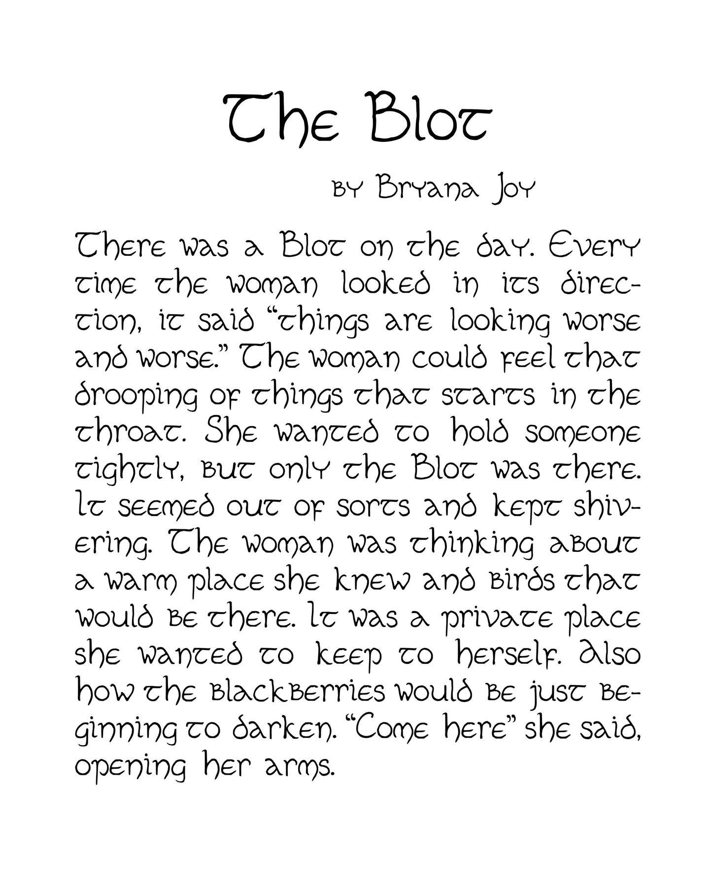 "The Blot" Original Matted Watercolor Painting (9x12 inches)