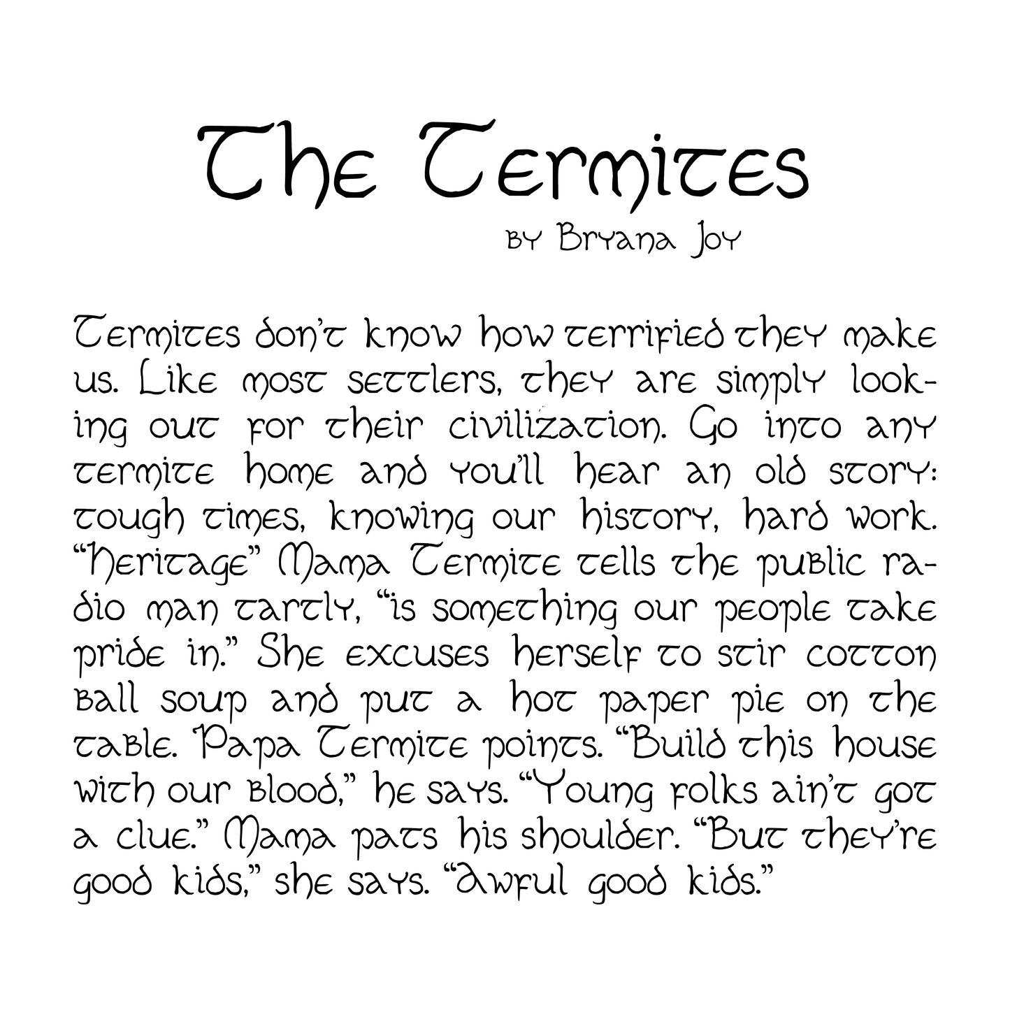 "The Termites" Original Watercolor Painting (8x10 inches)