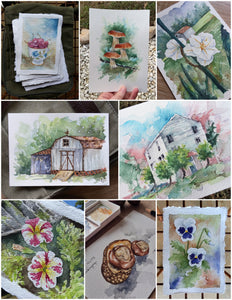 "Sketching with Watercolor" January 2024 Workshop (Thursdays: 6:30pm-9pm EST)