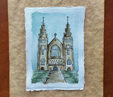 Load image into Gallery viewer, St. Patrick&#39;s Cathedral in Armagh, Northern Ireland: Original Watercolor Sketch