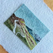 Load image into Gallery viewer, Rain Over The Croagh Patrick Hills: Original Watercolor Tiny Landscape