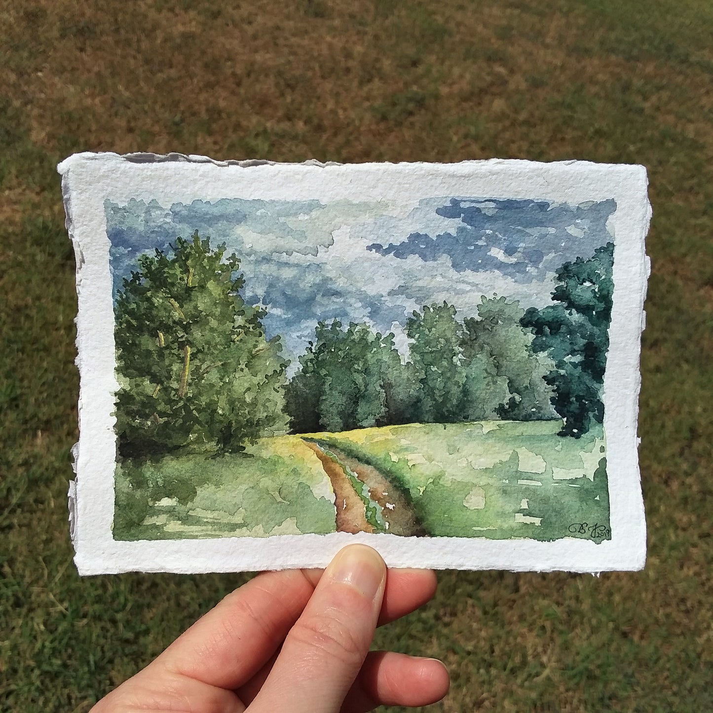 A Spot of Summer's End (Clarksville, Arkansas): Original Watercolor Painting