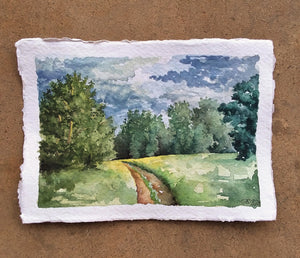 A Spot of Summer's End (Clarksville, Arkansas): Original Watercolor Painting
