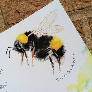 "Bee! I'm Expecting You!" (Emily Dickinson): 8.5x11 Fine Art Print featuring artwork from Letter No. 17