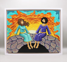 Load image into Gallery viewer, &quot;First Good Morning in the New World&quot; (Framed Original Acryla Gouache Soulscape)