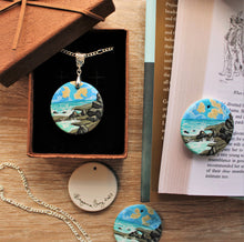 Load image into Gallery viewer, Literary Seascape Pendant: &quot;If One Could But Go to Brighton!&quot; (Pride &amp; Prejudice)