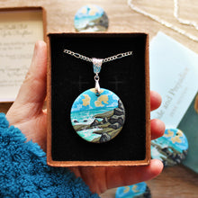 Load image into Gallery viewer, Literary Seascape Pendant: &quot;If One Could But Go to Brighton!&quot; (Pride &amp; Prejudice)