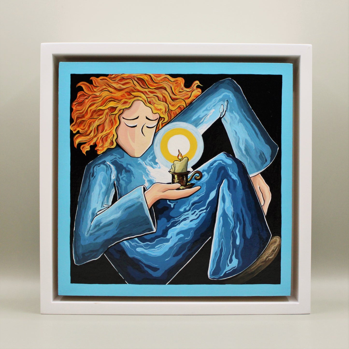 "Boxed In" (Framed Original Acryla Gouache Soulscape)