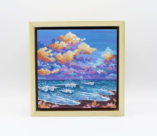 "Best Your The Heart" (Miniature Gouache Seascape—Framed Original)