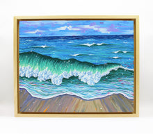 Load image into Gallery viewer, &quot;Go Bright Or Go Home&quot; (Framed Original Gouache Seascape)