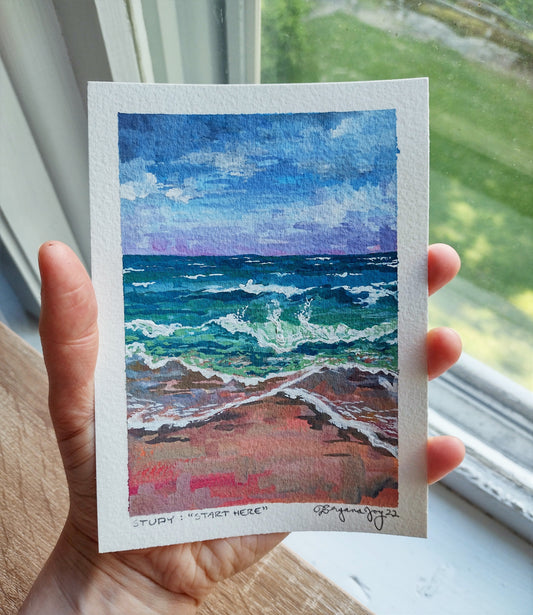 Study: Start Here (Original Gouache Sketch)